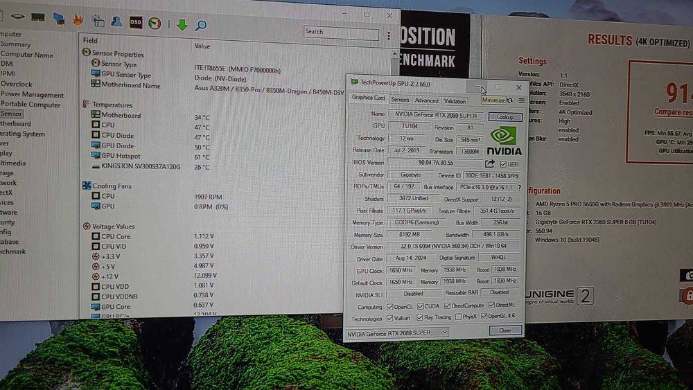 Placa video gigabyte RTX 2080 Super OC 8GB /256 biti
