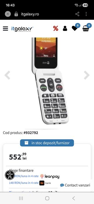 Top telefon Doro,meniu ro.