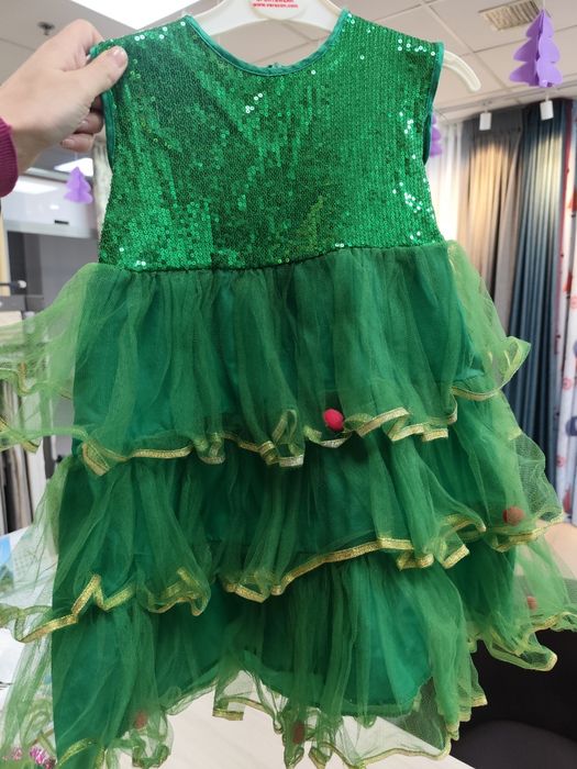 Платье ёлка зелёный