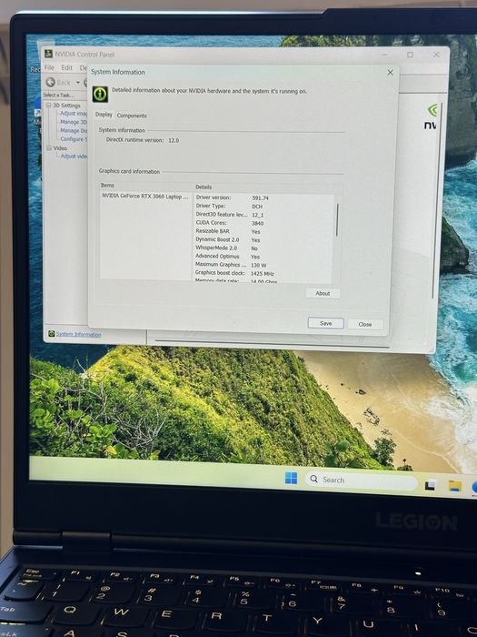 Laptop Gaming Lenovo Legion 5 15ACH6H | Ryzen 5 5600H | RTX 3060 130W | 16GB RAM | Ecran 165Hz