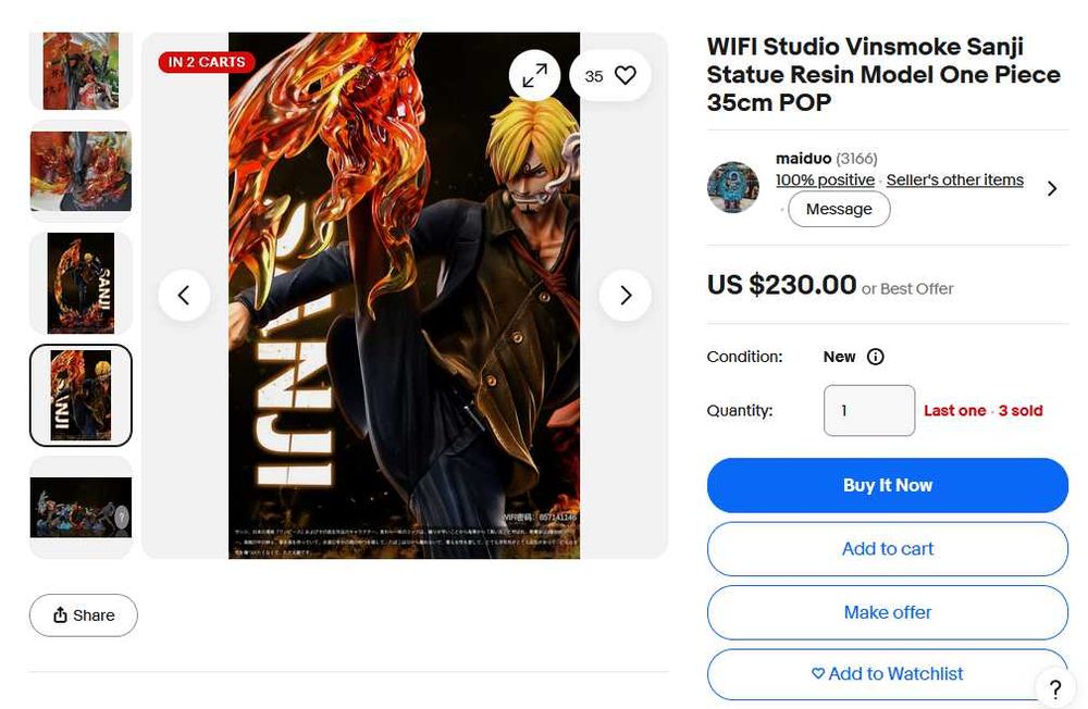 Figurină anime Sanji Diable Jambe One Piece 35cm FULL BOX