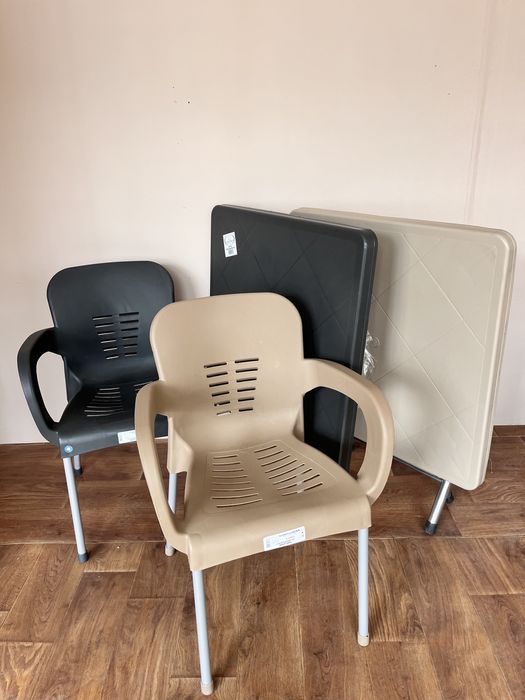 Столове и маси за заведения, стол, маса, комплект, метал