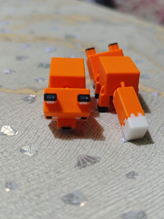 Фигурка лиса майнкрафт 3D печать