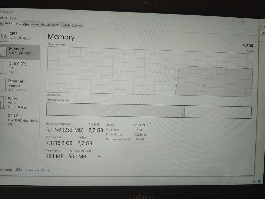 Лаптоп Fujitsu LifeBook E548