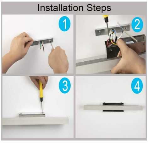 LED лампа за огледало LEDMO, аплик за огледало 40 см