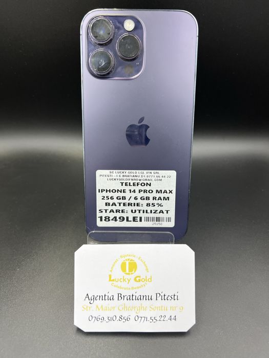 Iphone 14 pro max 256/6 gb baterie 85% cod 25158