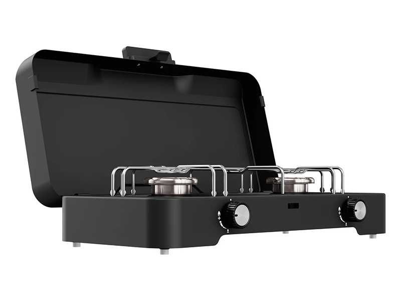 НОВИ! Двоен газов котлон с маркуч и редуцир-вентил къмпинг котлон