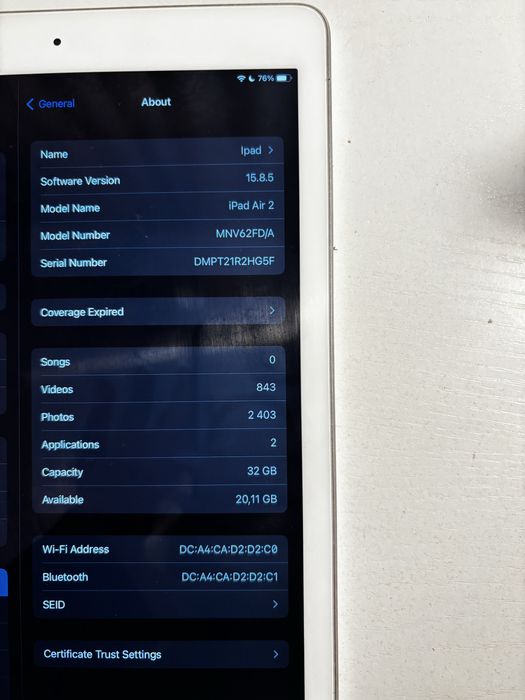 Продавам Ipad Air 2