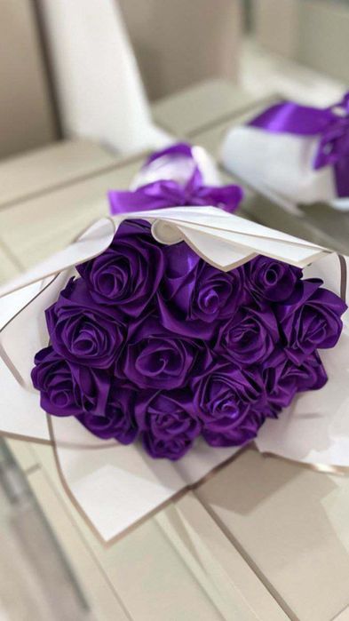 Лентадан гул ясаб берамиз хохлаган размер хохлаган рангда ясаб берила