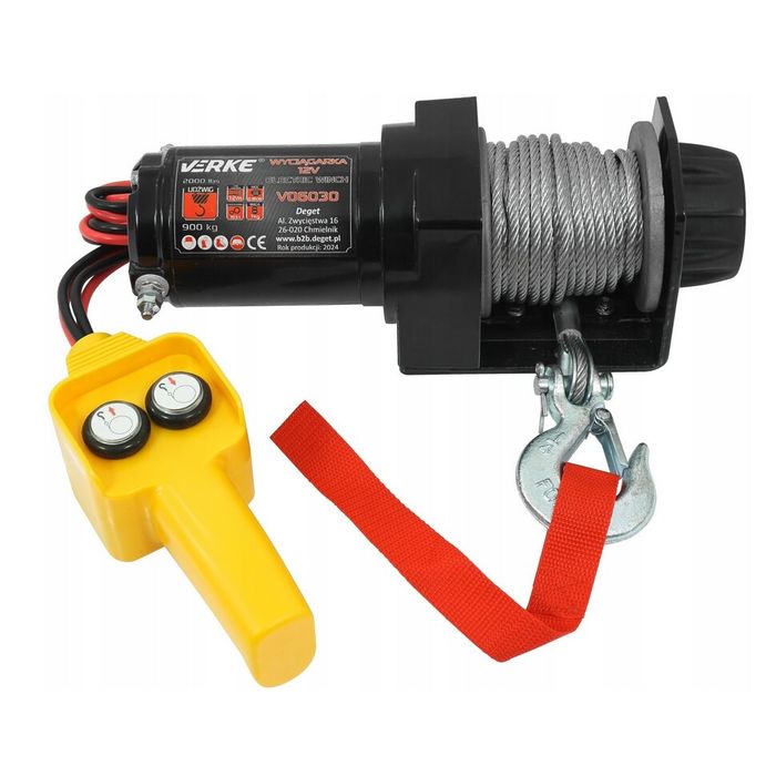 Troliu electric 12 V, 110 A, tragere maxima 2000 lb, capacitate