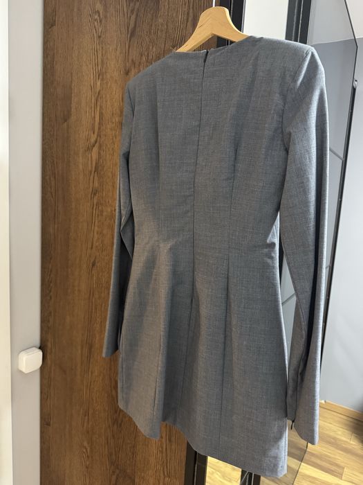 Рокля ZARA, цвят-сив, размер S