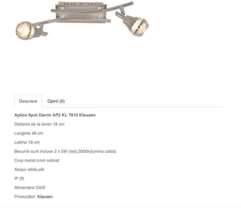 Aplica Plafon Klausen Darrin