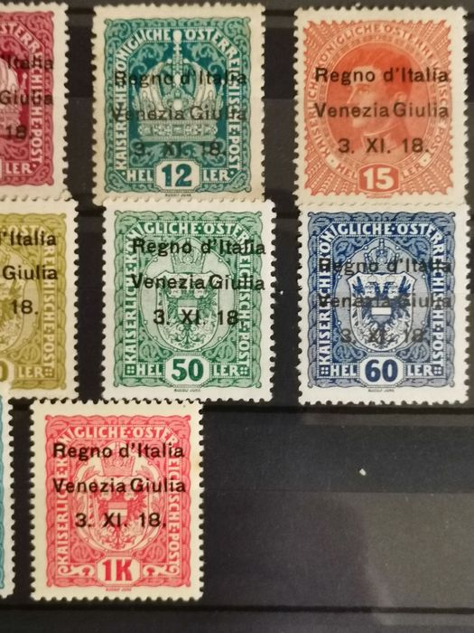 Timbre de ocupație Italia 1918