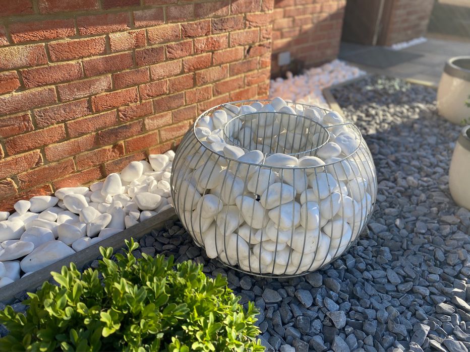 Piatra decorativa rotunjita Perfect White Thasos