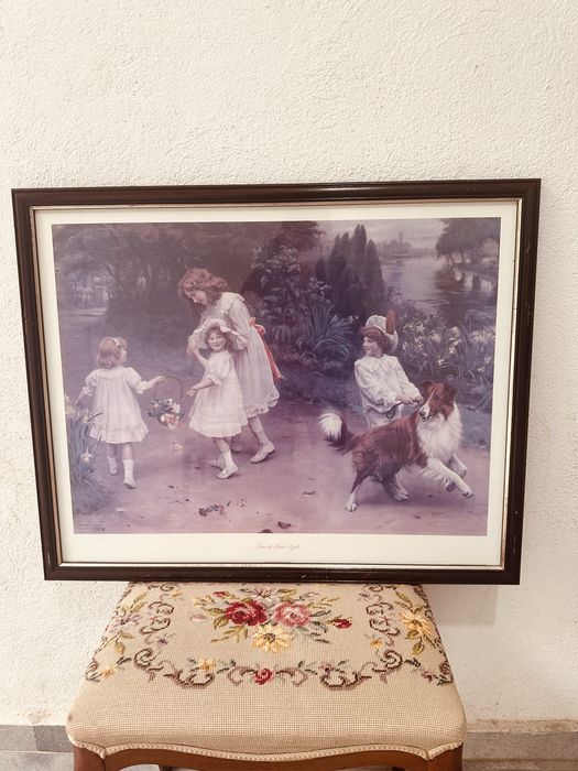 Голяма винтидж картина „Love at First Sight“ – Arthur Elsley