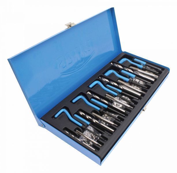 Комплект 131 части за ремонт на резби m5-m12 с вложки от неръждаема ст