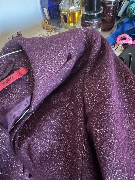 Sacou Hugo Boss, XS-S, visiniu cu sclipici, nou