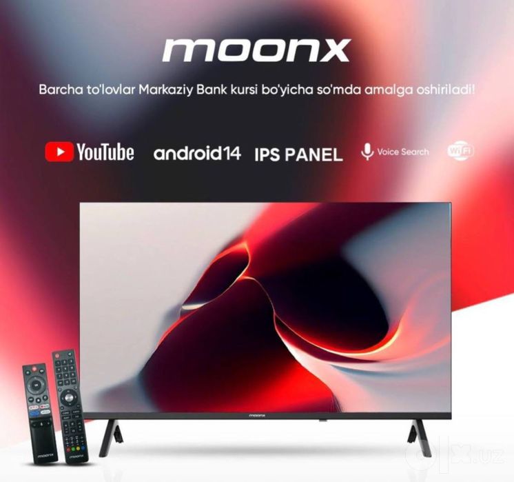 Телевизор Moonx Android 14 голосовой управление FullHD/ +гарантия
