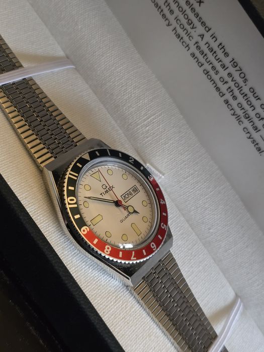 Timex Q Reissue Quartz, 38mm, Stainless Steel