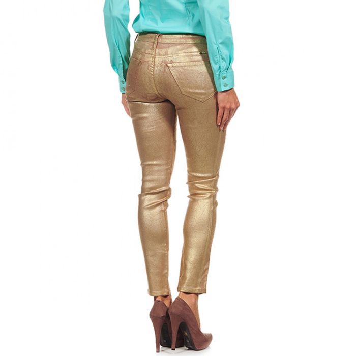 Pantaloni aurii Guess noi