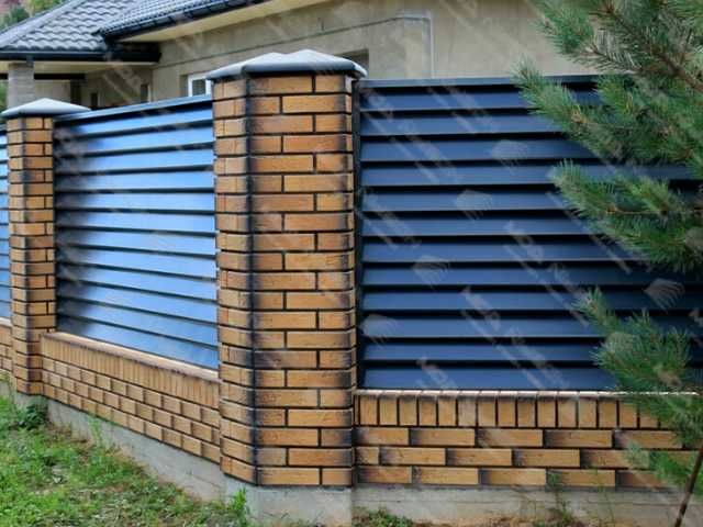 Забор жалюзи из металла