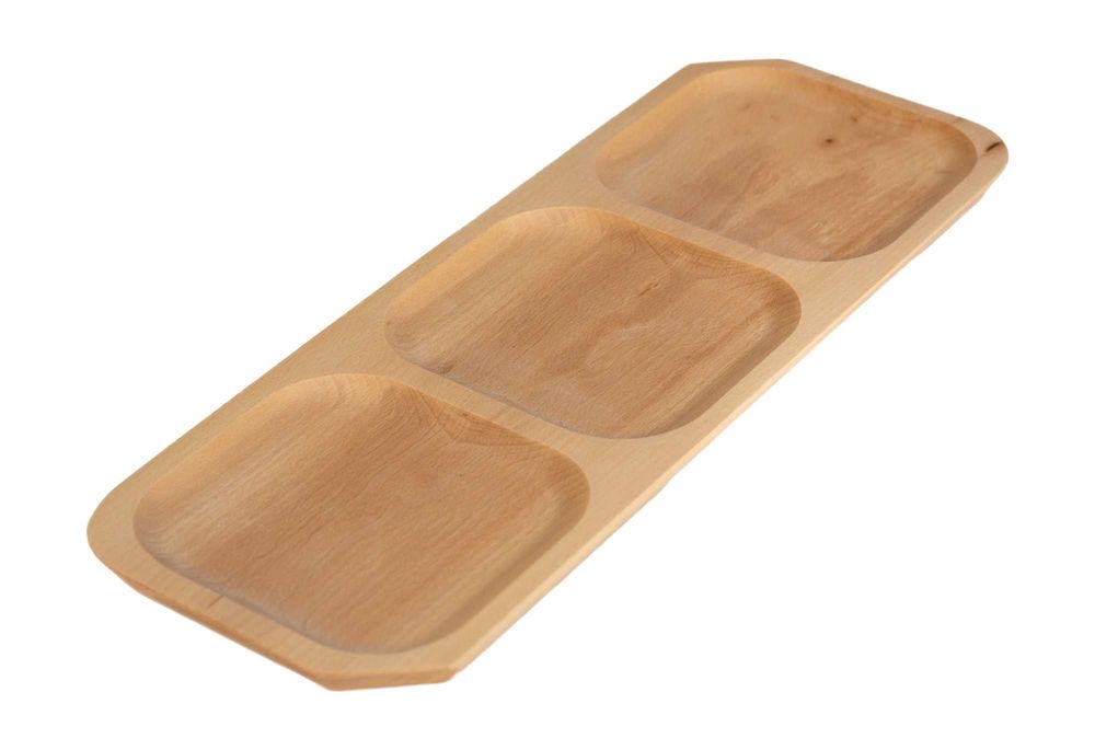 Set platou lemn 13 buc, din fag, de la producator