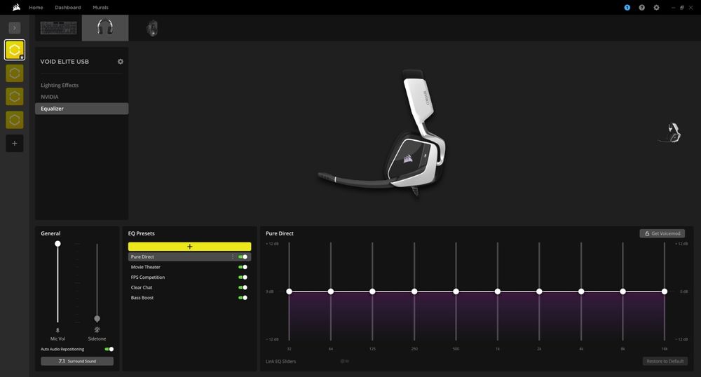 Casti gaming  Corsair Void ELITE, surround 7.1, Alb