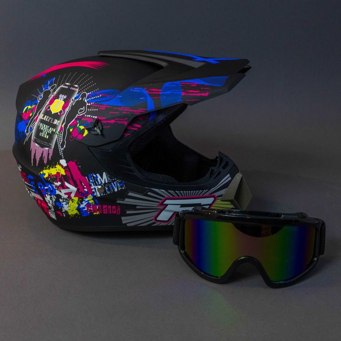 Каска с очила за ел. тротинетка , велосипед , мотокрос