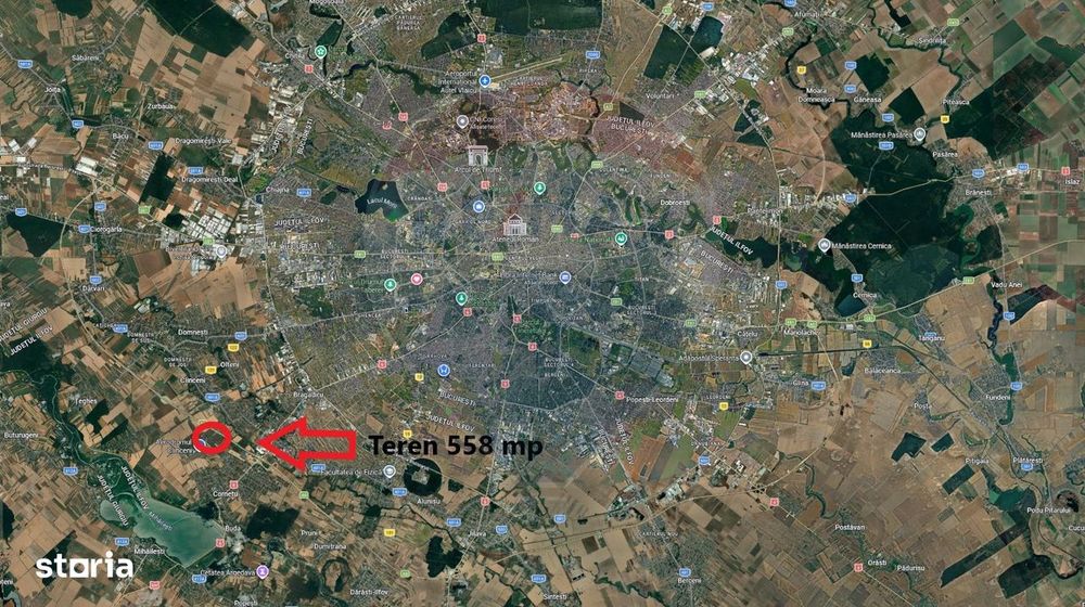 Teren de vanzare, 558mp Bragadiru, zona de case,langa Centura A0