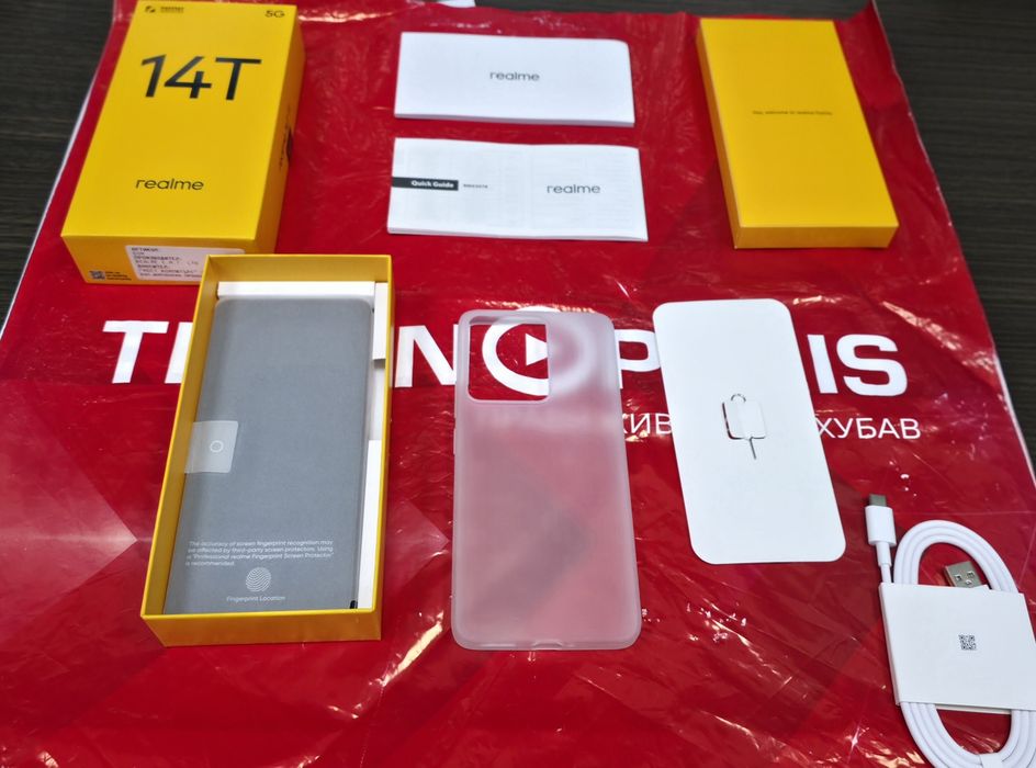 ЧИСТО НОВ 256GB Realme 14T 5G Гаранция Technopolis 2028г Purple / Лила