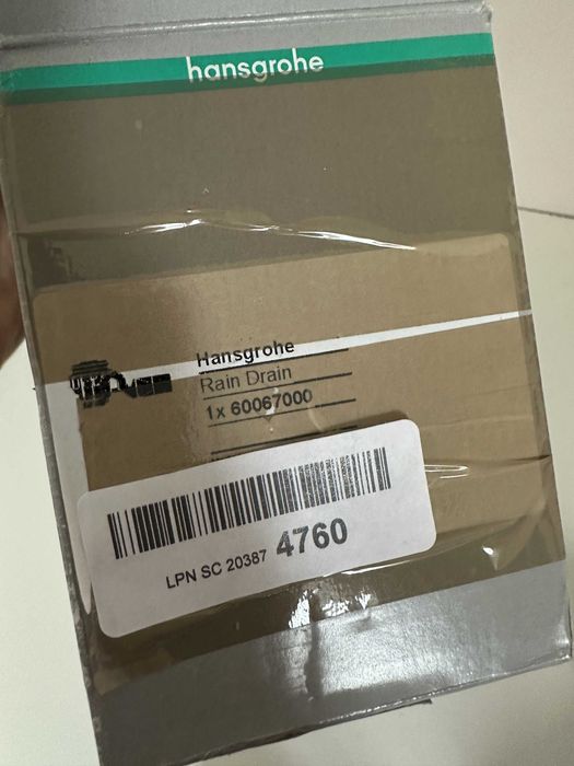 Sifon Hansgrohe Raindrain'90 XXL pentru cadita dus, crom