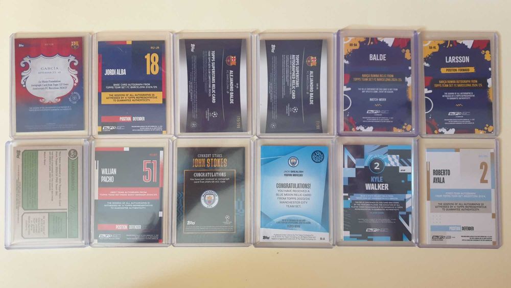 Карти с автографи и екипи на Topps & Panini (Autograph & Relic Cards)