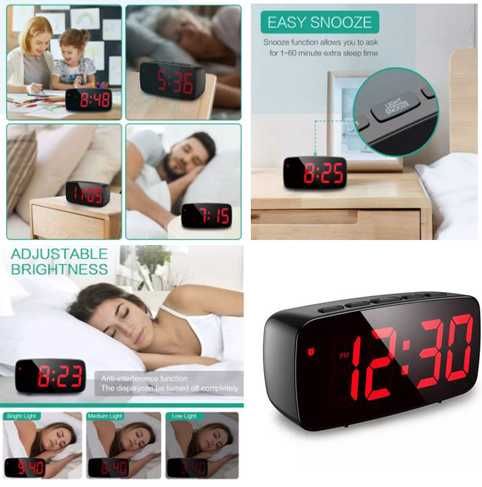 НОВ СВЕТЕЩ LED ЧАСОВНИК на ТОК.Будилник.Електрически Светещи Часовници