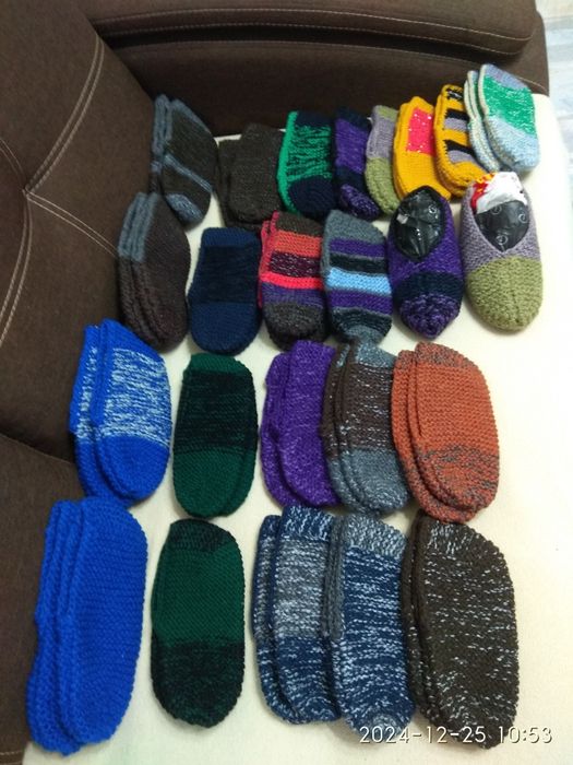 Тапочки вязаные,размеры разные