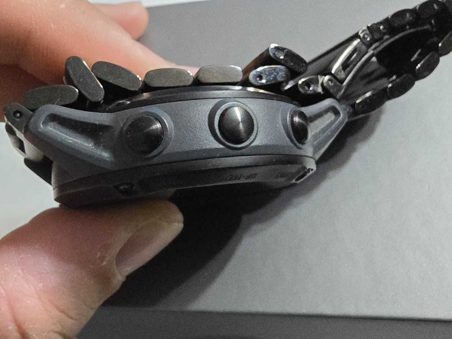 Ceas smart Garmin Fenix 6 PRO Solar Titanium carbon gray DLC, black