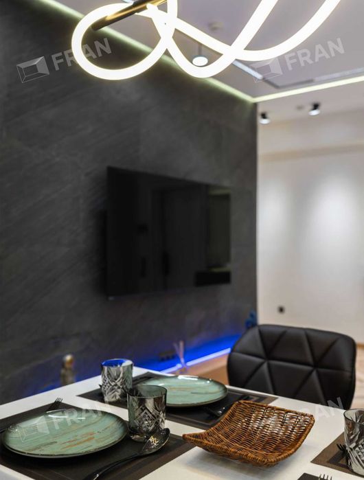 Декор для ТВ, натуральный камень, панель каменный шпон Dekor panel