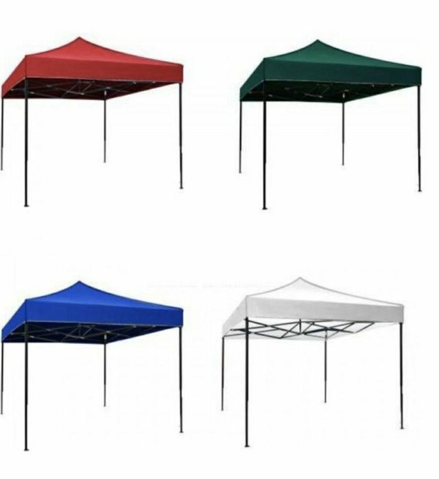 Cort pavilion gradina tip acordeon camping targuri pliabil 3×3 + acope