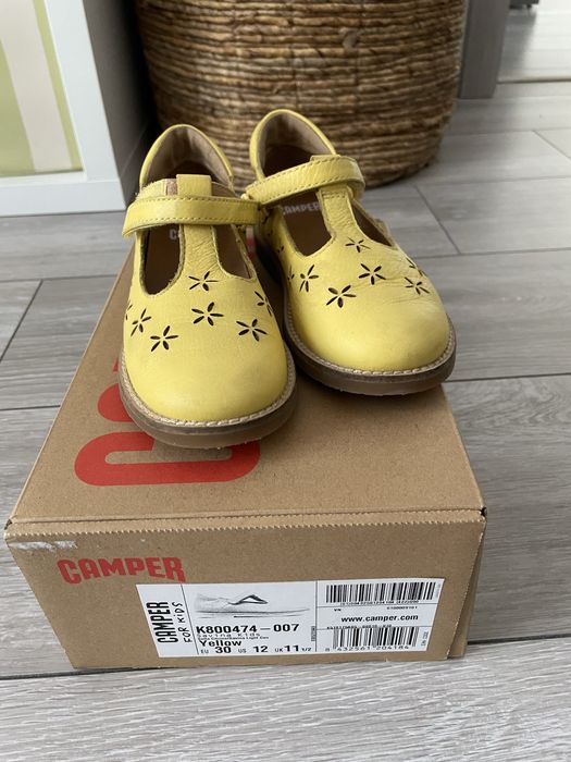 Pantofi piele balerini Camper copii, stare foarte buna, nr 30