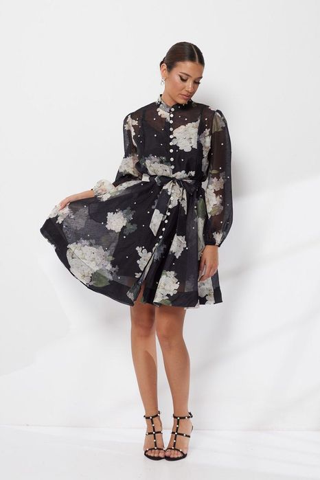 Риза рокля с кристали