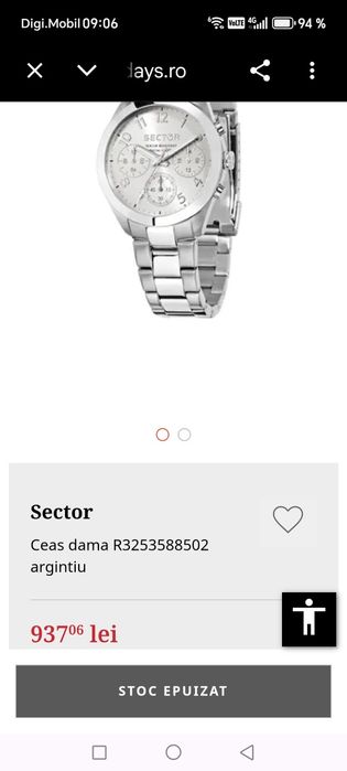 Ceas Sector Chronograph AM-PM Quartz 36 mm Dama