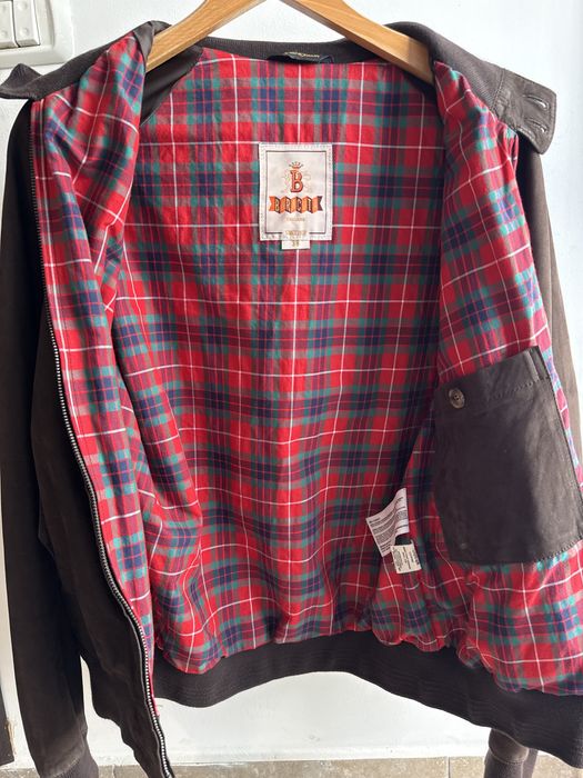 Geacă Baracuta G9 Harrington Four Climes piele întoarsă - Made in Italy - Mărimea 38 (S/M)