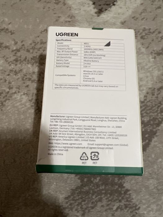 Mouse wireless Ugreen 1600 dpi Max