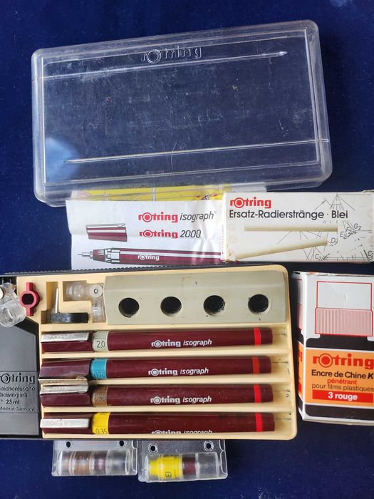 рапидографи Rotring Isograph и Centropen, пергели Orig.Richter de Luxe