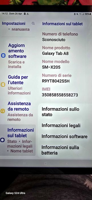 Tabletă Samsung tab A8
