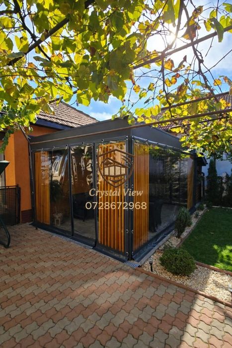 Închidem terase cu folie transparenta PVC