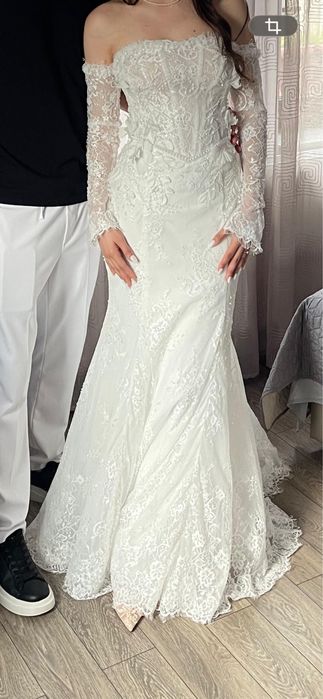 Rochie mireasă sirenă dantelă Sinatra by Monreal Elite Mariaj