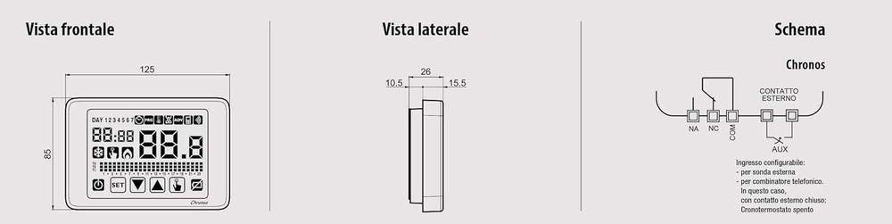 Termostat digital de perete VEMER VE452900 CHRONOS