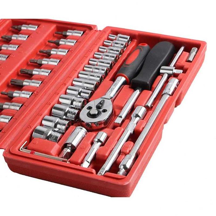 Комплект Гедоре с Тресчотка Битове 46 части Инструменти