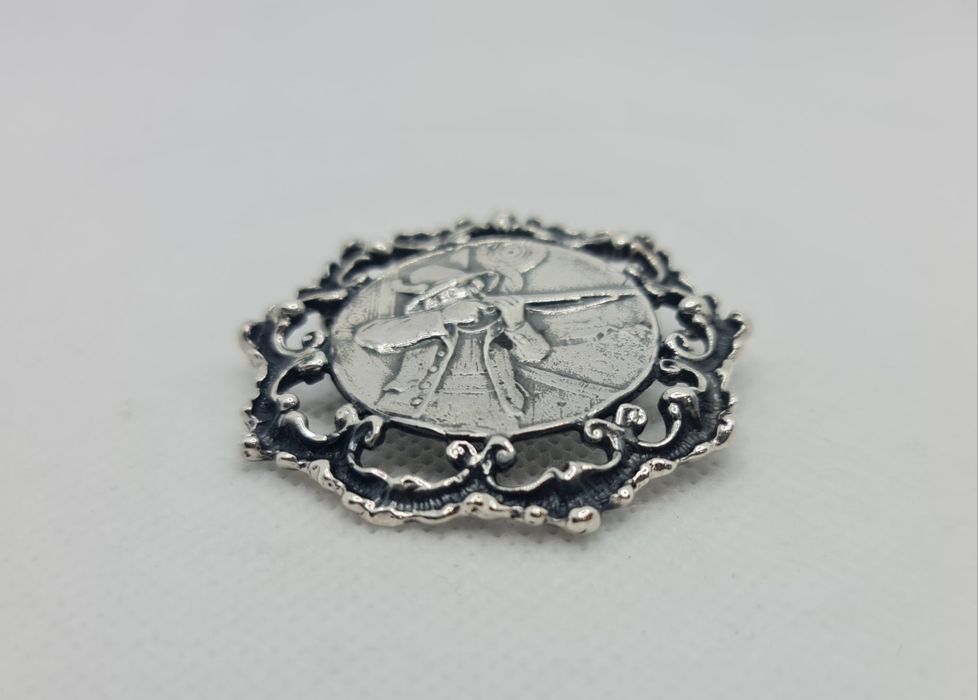 Podoabă de vânătoare din argint unicat