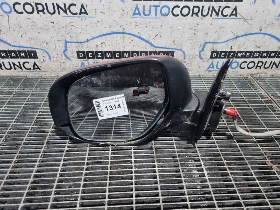 Oglinda stanga Mitsubishi Outlander Facelift 2009 - 2012 4 Usi Rosu 16j (1314) ...